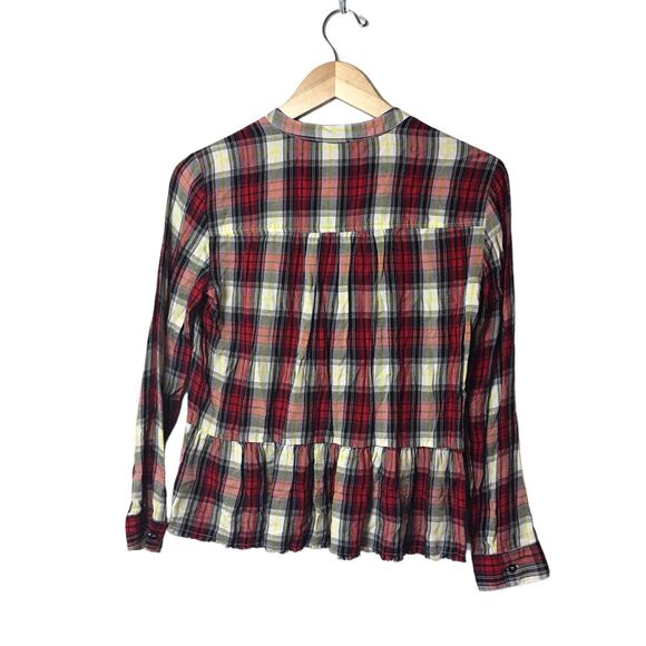 SPLENDID Women's Long Edgware Plaid Shirt Button Front Size Small‎ MSRP $128 - Picture 4 of 9